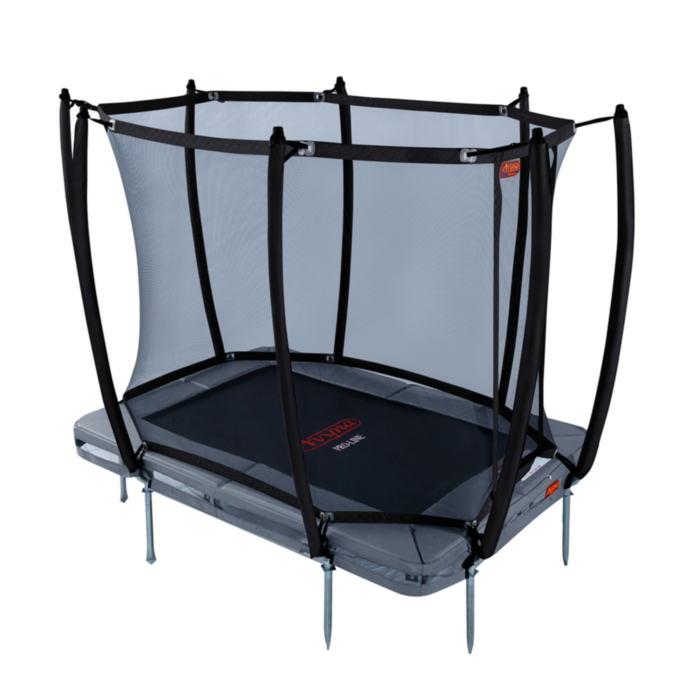 Eigen correct keten Avyna Pro-Line InGround trampoline met veiligheidsnet 203 215x155 – Grijs