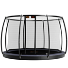 Avyna Trampoline FlatLevel Ø430 met veiligheidsnet | Grijs