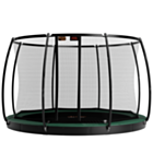 Avyna Trampoline FlatLevel Ø365 met veiligheidsnet | Groen