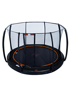 Avyna Trampoline FlatLevel Ø365 met veiligheidsnet | Zwart