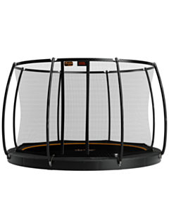 Avyna Trampoline FlatLevel Ø365 met veiligheidsnet | Zwart